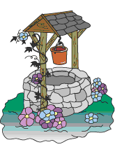 Drawing of a wishing well